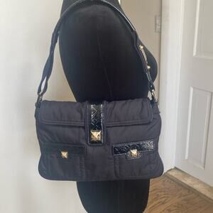 L.A.M.B. Black Nylon Shoulder Bag with Dust Bag